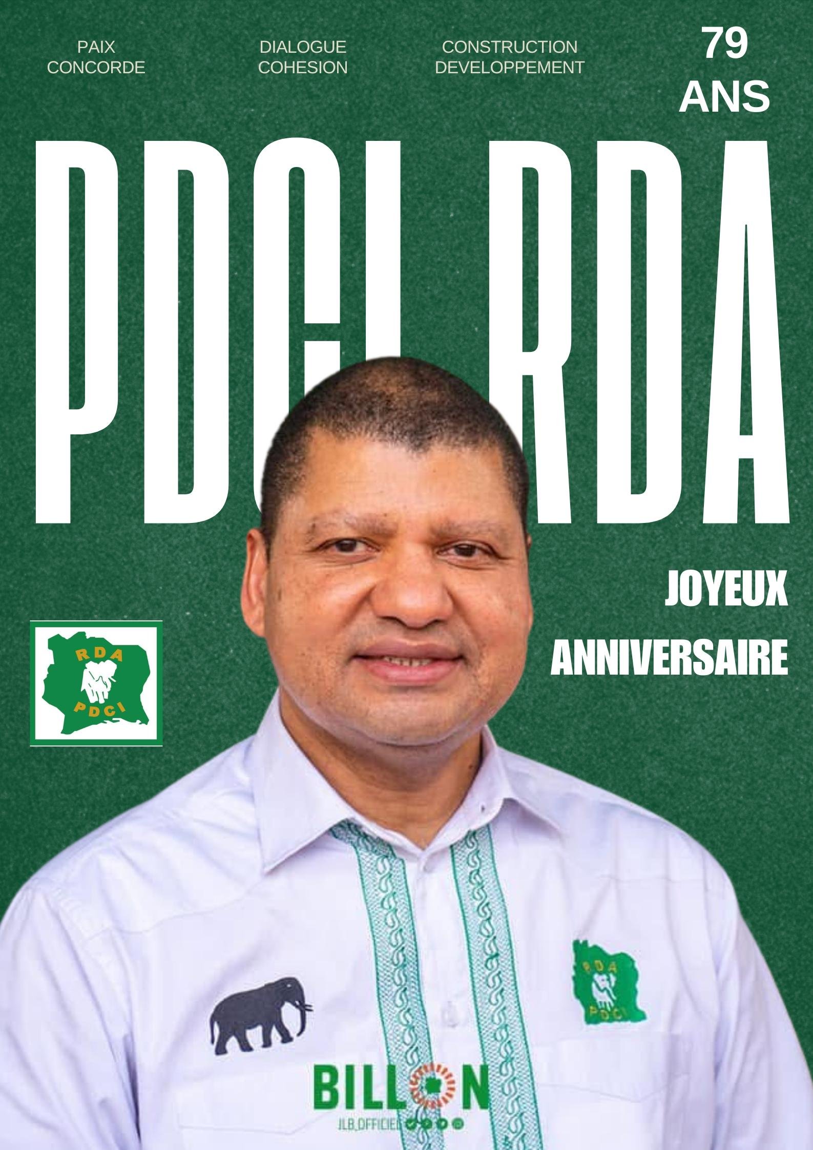 9 avril 1946-9 avril 2025 : Le PDCI-RDA a 79 ans, ce que Jean-Louis Billon en pense (communiqué)