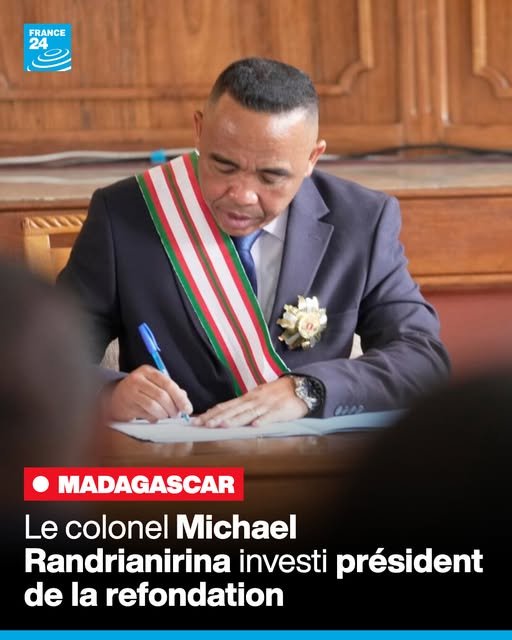 Madagascar: Le colonel Michael Randrianirina investi «président de la refondation»