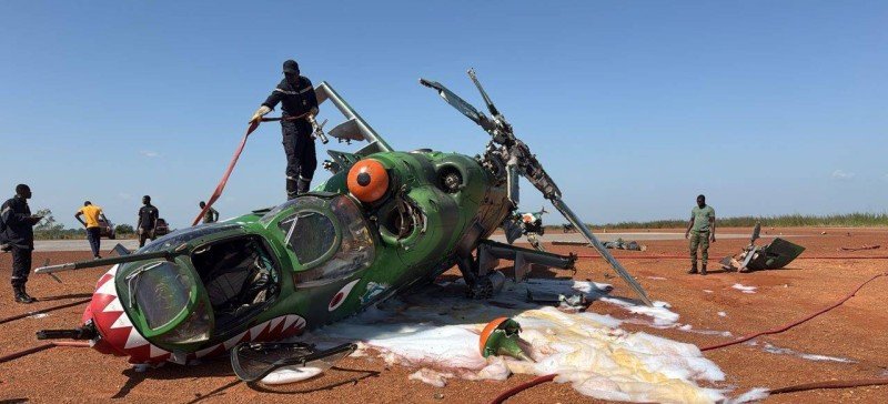 Côte d’Ivoire : Korhogo, Un hélicoptère MI-24D de l’armée ivoirienne s’écrase- Aucune  victime signalée