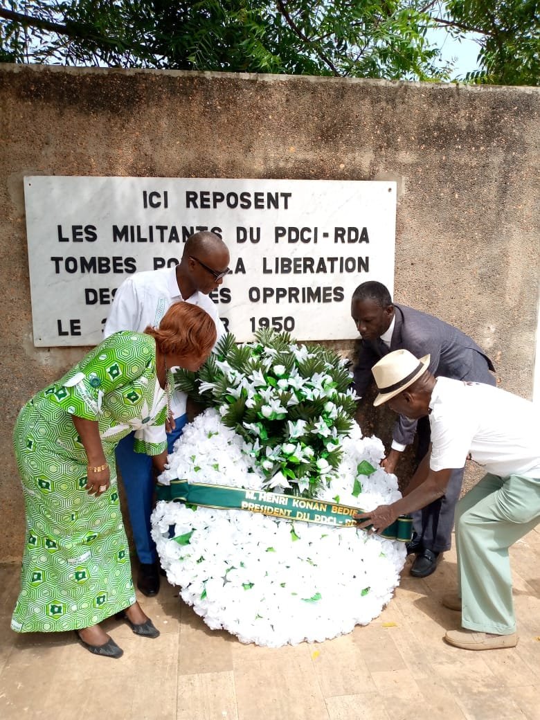 Tués par l’administration coloniale à Dimbokro, Bouaflé et Séguéla: Bédié honore les martyrs du PDCI-RDA de 1950