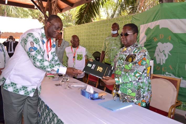 76 ans du PDCI-RDA/Guikahué (SE en chef) remettant "Les actes des 75 ans": «Nous célébrons malheureusement cet anniversaire dans un contexte de deuil»