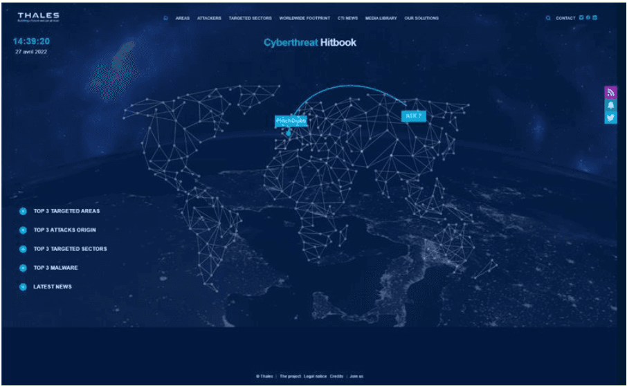 Thales présente son Atlas des cyberattaquants 2022
