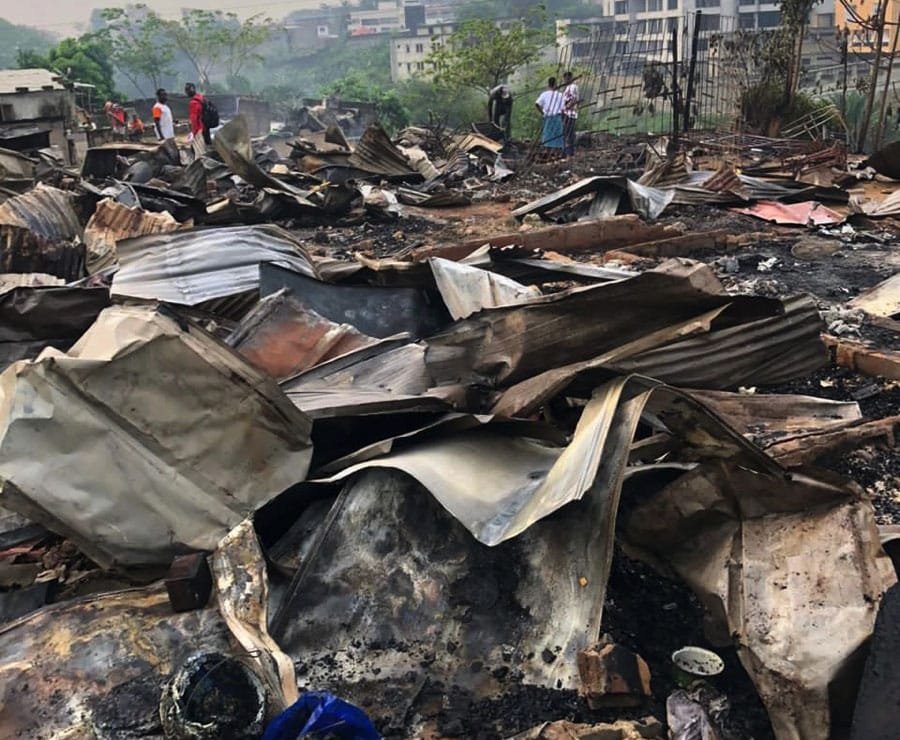 Abidjan-Cocody : Au moins 30 habitations ravagées par un incendie, hier nuit