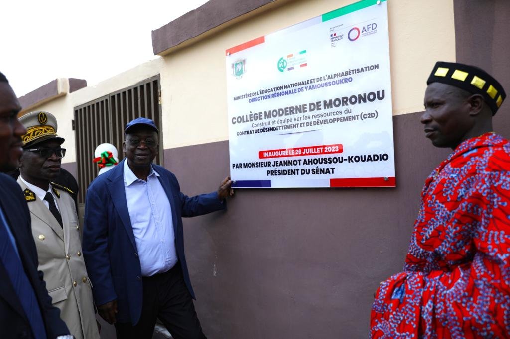 Toumodi /Inauguration du collège de proximité de Moronou : Le C2D donne les raisons du patronage d’Ahoussou-Kouadio